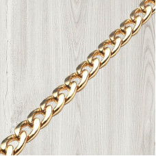 Metal chainlet, gold, 10 mm