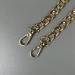 Steel chainlet "Twist" with carabiners, gold, 10 mm
