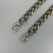 Steel chainlet "Twist" with carabiners, antique, 10 mm