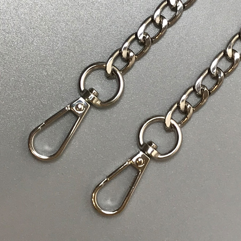 Steel chainlet with carabiners, nickel