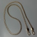 Flat steel chainlet with carabiners, gold