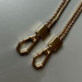 Flat steel chainlet with carabiners, gold