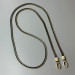 Flat steel chainlet with carabiners, antique