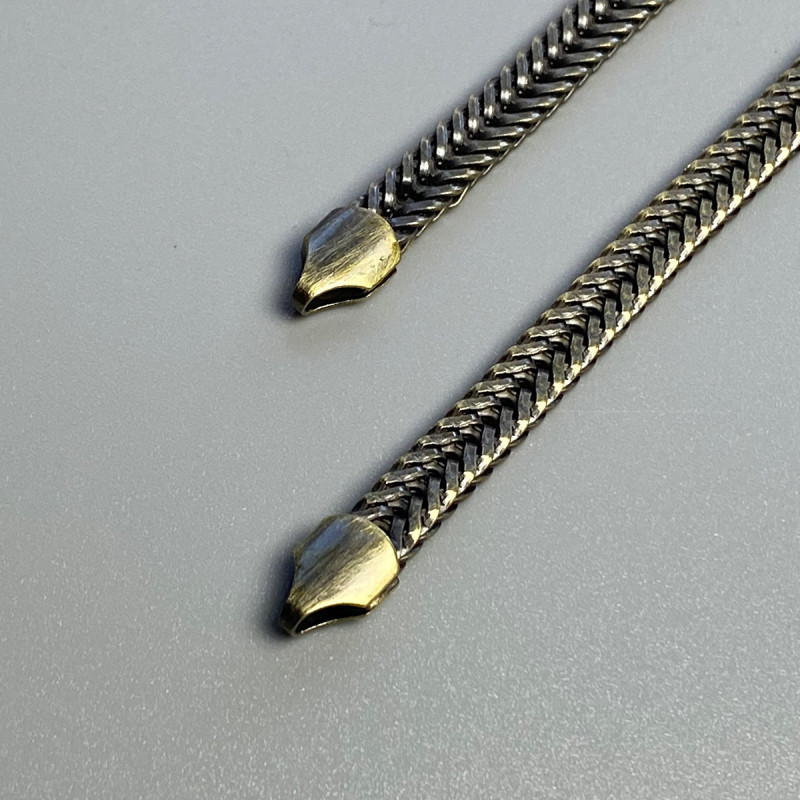 Steel chainlet, 8 mm, antique