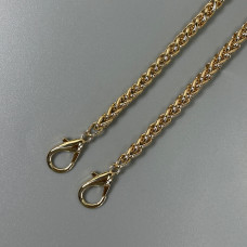 Steel chainlet "Spiga" with carabiners, gold, 6 mm