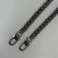 Cтальная цепочка "Двойной твист", темный никель, 10 мм