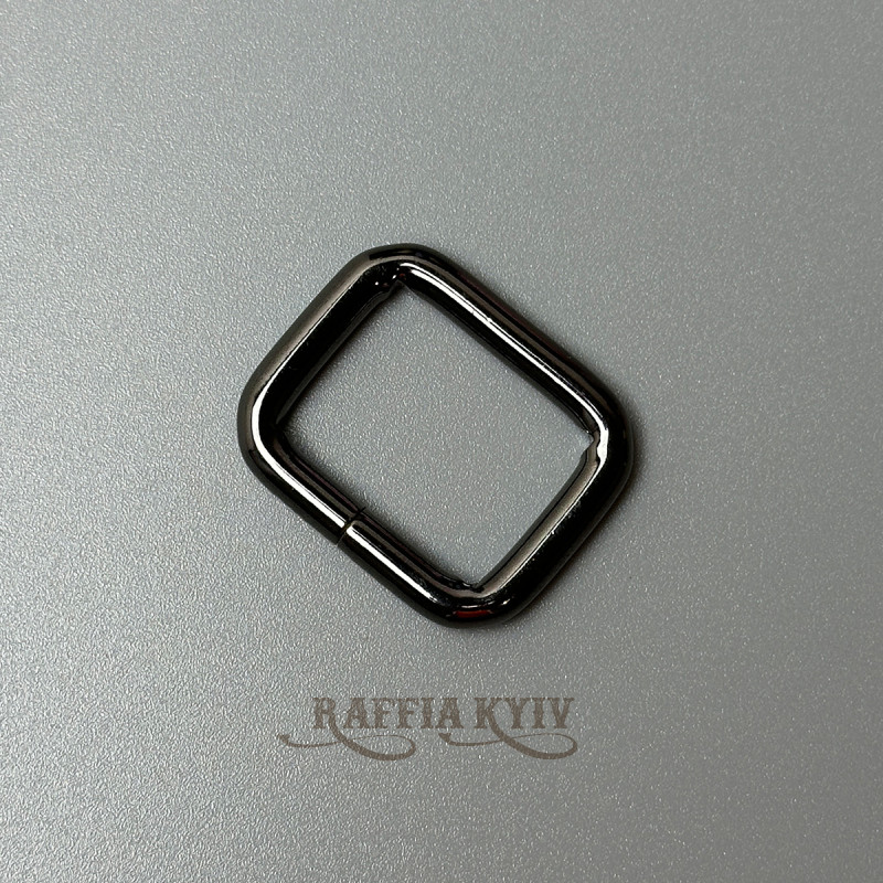 Belt frame, dark nickel, 25 mm