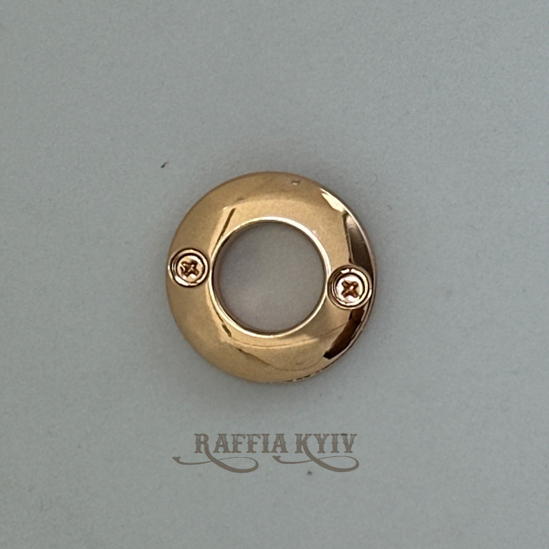 Sectional grommet on screws, gold, ø14 mm