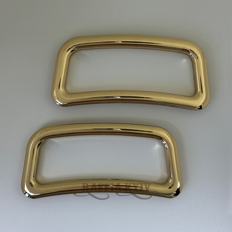 Pair of sectional handles on screws, gold, 12 cm