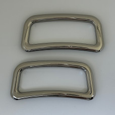 Pair of sectional handles on screws, nickel, 12 cm