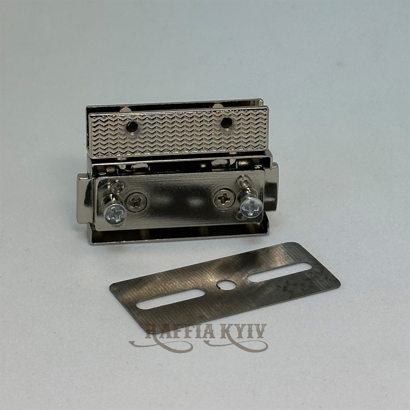 Замок для сумки, никель, 40×30 мм