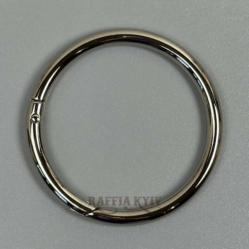 Ring-carabiner, nickel, ø51 mm