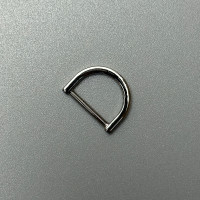 D-ring premium, nickel, 15×10 mm