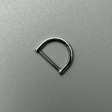 D-ring premium, nickel, 15×10 mm