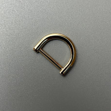 D-ring premium, gold, 20×12 mm