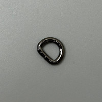 D-ring, nickel, 14×10 mm