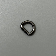 D-ring, dark nickel, 14×10 mm