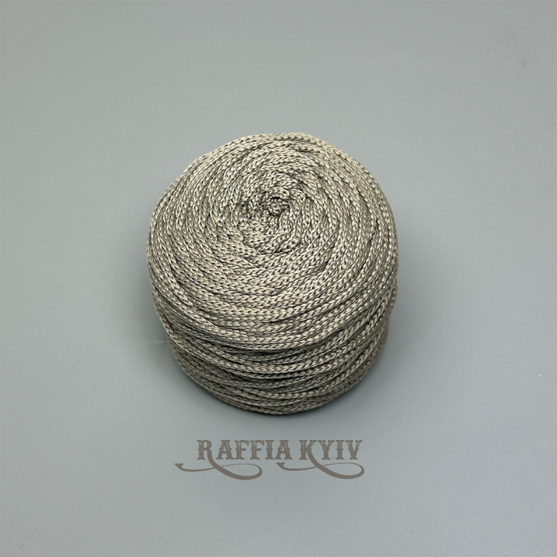 Ashy polyester cord, 3 mm soft – soft and durable for crocheting bags and accessories