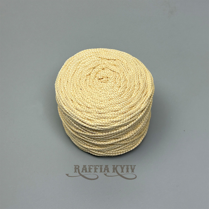 Creme brulee polyester cord, 3 mm soft – soft and durable for crocheting bags and accessories