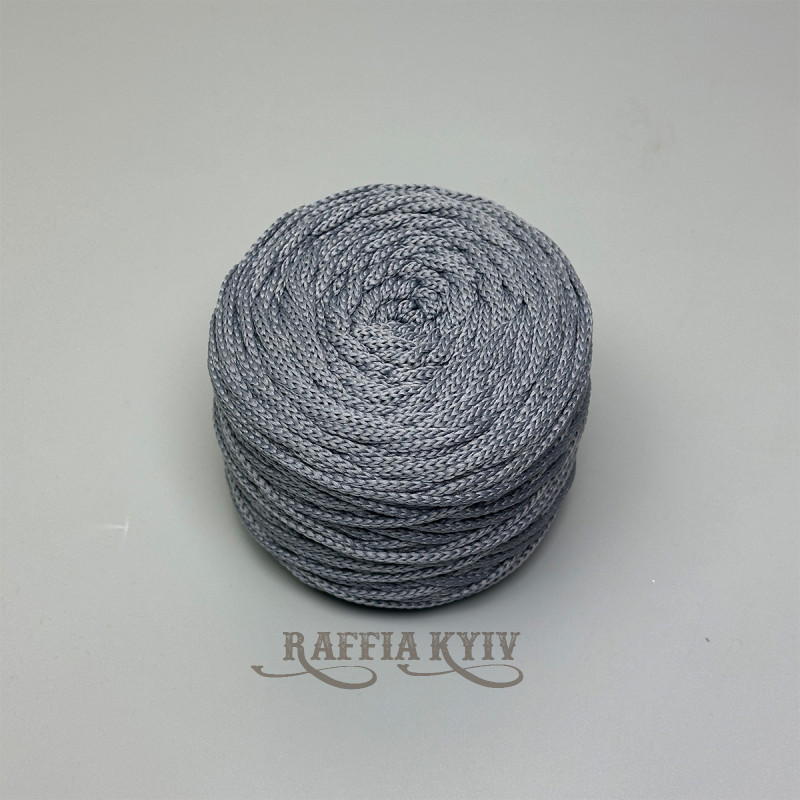 Графит полиэфирный шнур, 3 мм софт – мягкий и прочный для вязания сумок и аксессуаров