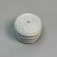 Серебро полиэфирный шнур, 3 мм софт
