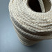 Light beige polyester cord, 4 mm soft, polloted