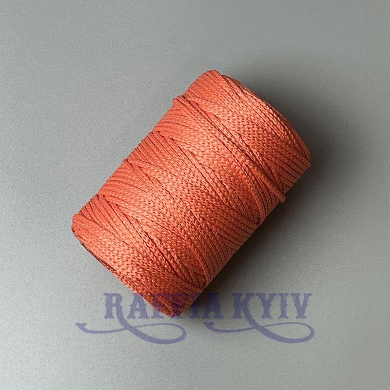 Apricot polyester cord, 3 mm