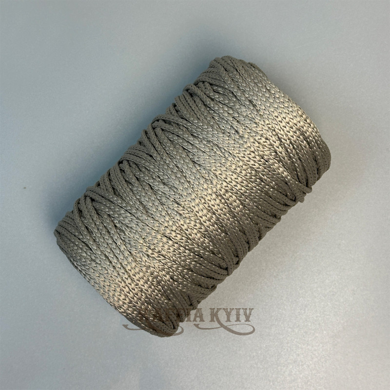 Ashy polyester cord, 3 mm