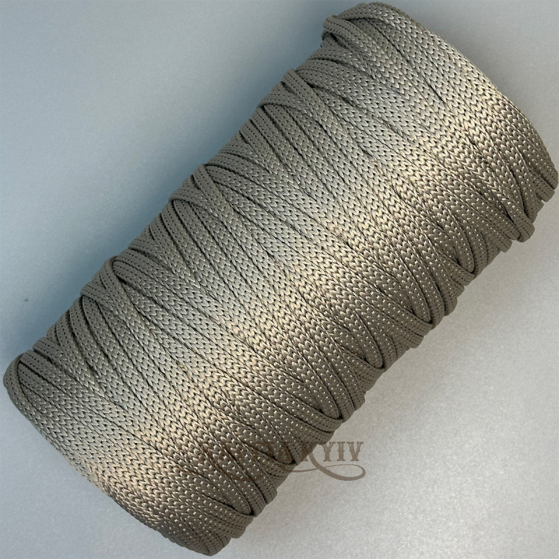 Ashy polyester cord, 5 mm