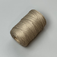 Beige polyester cord, 3 mm