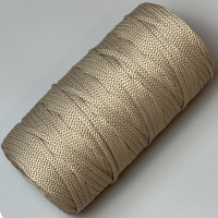 Beige polyester cord, 5 mm