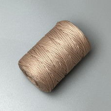 Beige powder polyester cord, 3 mm