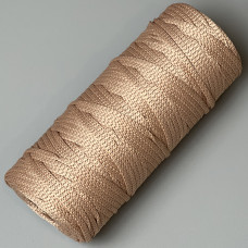 Beige powder polyester cord, 4 mm soft