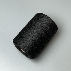 Black polyester cord, 3 mm