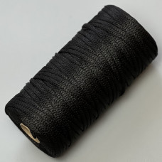 Black polyester cord, 4 mm soft