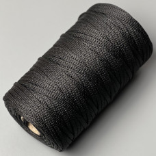 Black polyester cord, 5 mm