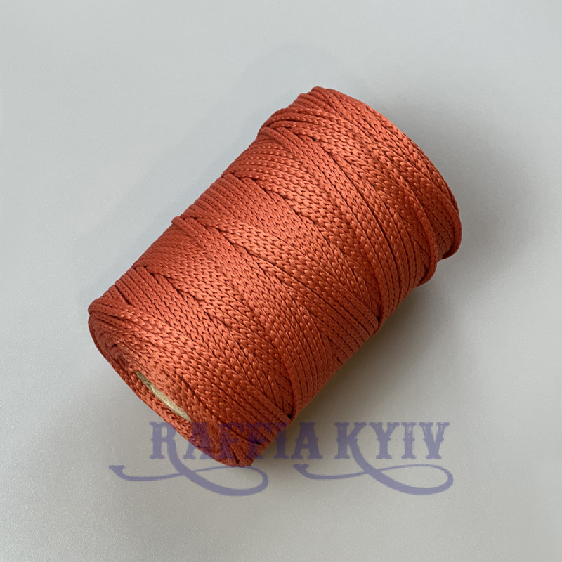 Brick polyester cord, 3 mm