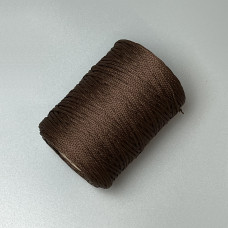 Brown polyester cord, 2 mm