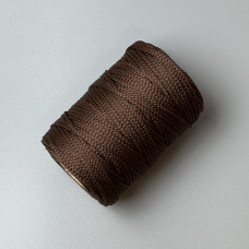 Brown polyester cord, 3 mm