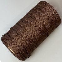 Chocolate polyester cord, 5 mm