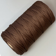 Brown polyester cord, 5 mm