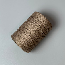 Cacao polyester cord, 3 mm