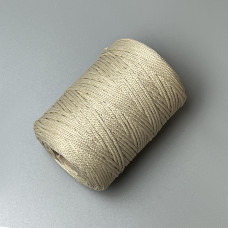 Cream polyester cord, 2 mm
