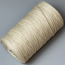 Cream polyester cord, 5 mm