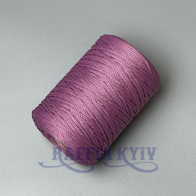 Cyclamen polyester cord, 2 mm