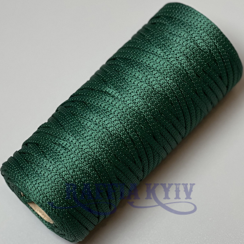 Dark green polyester cord, 4 mm soft