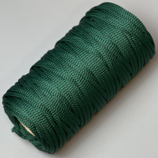 Dark green polyester cord, 5 mm