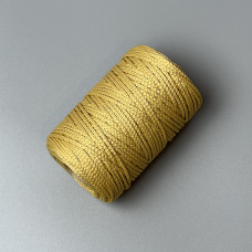 Gold polyester cord, 3 mm