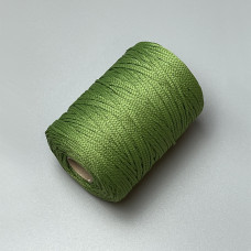 Green olive polyester cord, 2 mm