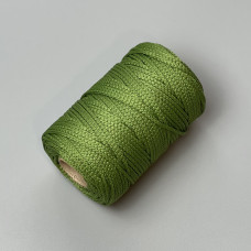 Green olive polyester cord, 3 mm